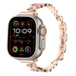 For Apple Watch Ultra 2 49mm Leopard Rhinestones Metal Chain Watch Band(Rose Gold) - Watch Bands by PMC TechLife | Online Shopping South Africa | PMC TechLife