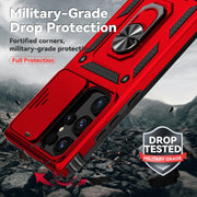 For Samsung Galaxy S24 Ultra 5G Sliding Camshield Holder Phone Case(Red)