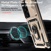 For Samsung Galaxy S24 Ultra 5G Sliding Camshield Holder Phone Case(Gold)
