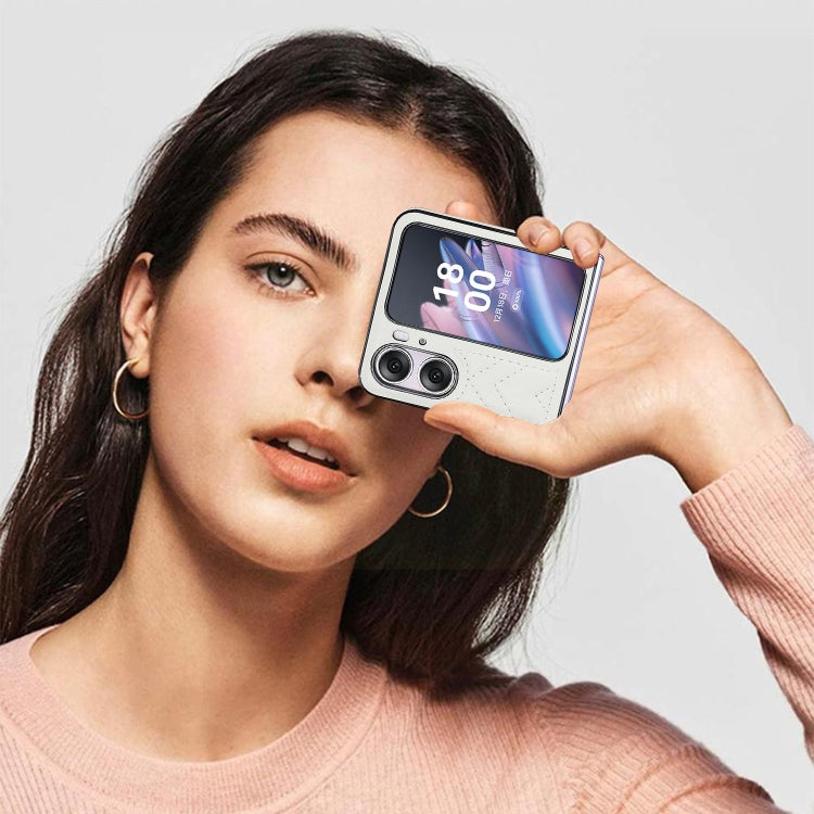 For OPPO Find N2 Flip V-shaped Folding Phone Case(White)