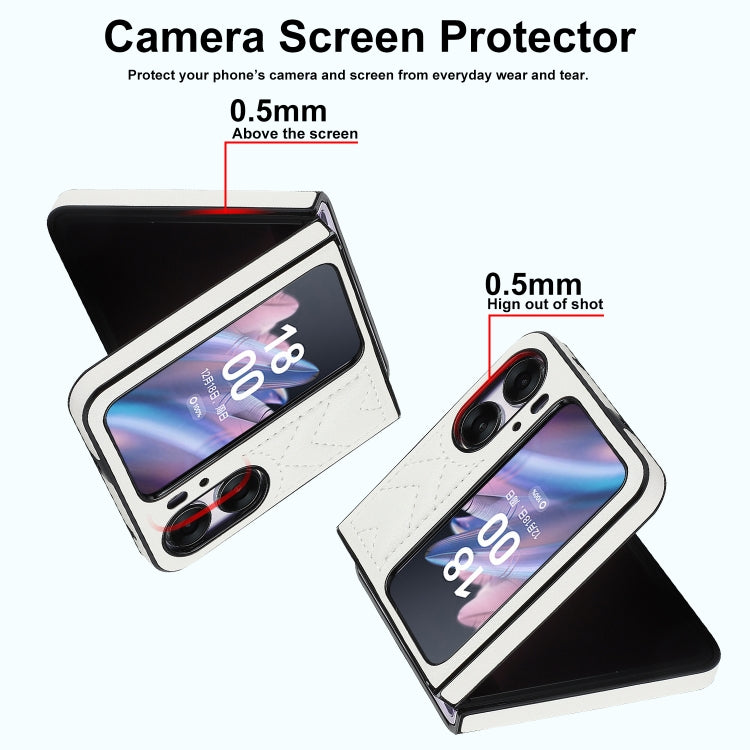 For OPPO Find N2 Flip V-shaped Folding Phone Case(White)