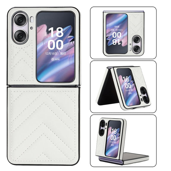 For OPPO Find N2 Flip V-shaped Folding Phone Case(White)