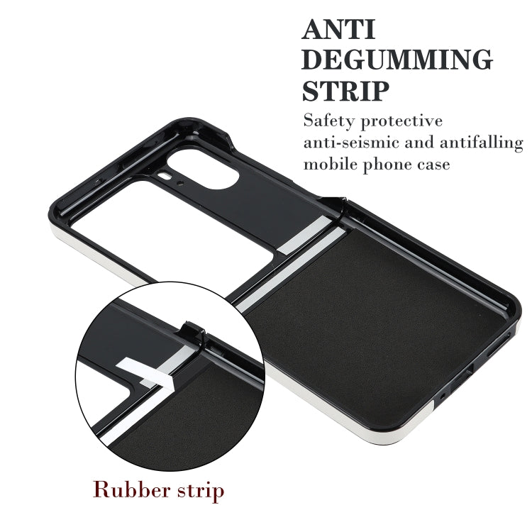 For OPPO Find N2 Flip V-shaped Folding Phone Case(White)