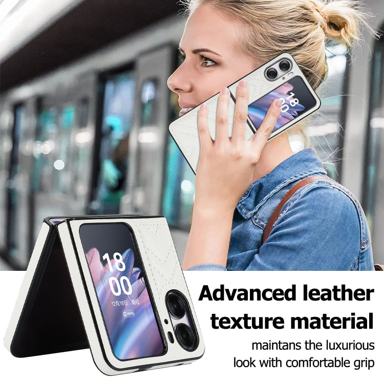 For OPPO Find N2 Flip V-shaped Folding Phone Case(White)