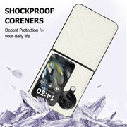 For OPPO Find N3 Flip V-shaped Folding Phone Case(White)
