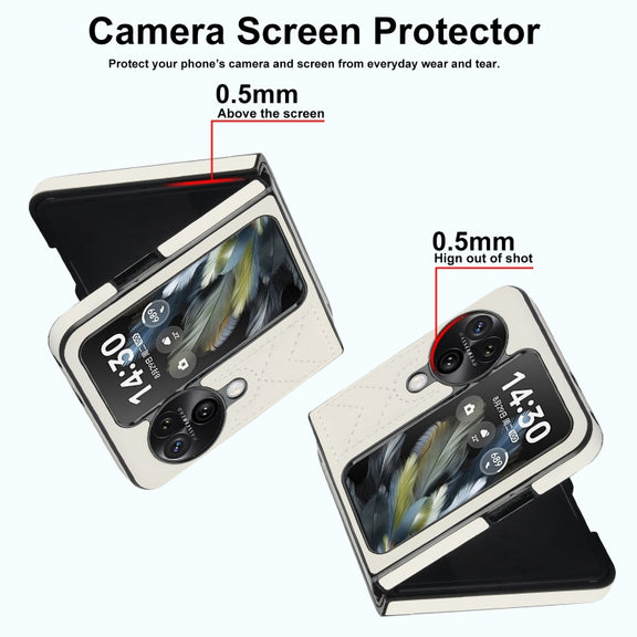 For OPPO Find N3 Flip V-shaped Folding Phone Case(White)