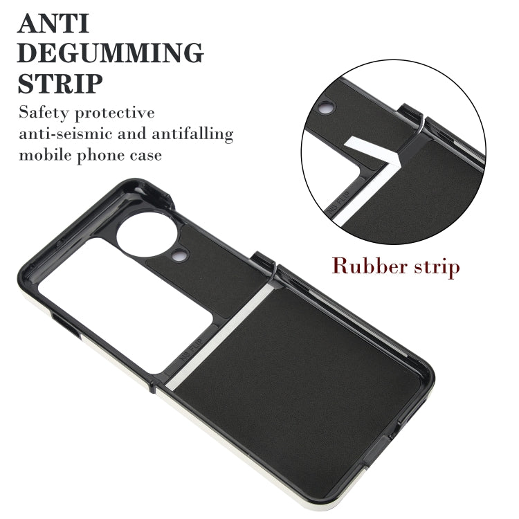For OPPO Find N3 Flip V-shaped Folding Phone Case(White)