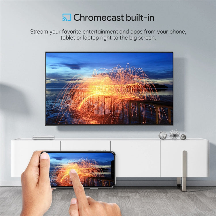MECOOL KM2 Plus Android 11 Dual-band WiFi Smart Voice TV Box 4GB+32GB, US Plug(White)