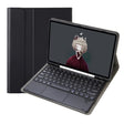 For Samsung Galaxy Tab S9 FE Candy Color TPU Round Keycap Touch Bluetooth Keyboard Leather Case(Black) - Samsung Keyboard by PMC TechLife | Online Shopping South Africa | PMC TechLife