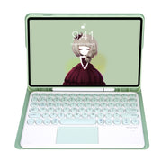 For Samsung Galaxy Tab S9 FE Candy Color TPU Round Keycap Touch Bluetooth Keyboard Leather Case(Light Green)
