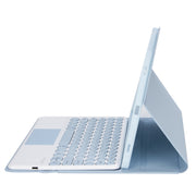 For Samsung Galaxy Tab S10 FE / S9 FE / S9 Candy Color TPU Round Keycap Touch Bluetooth Keyboard Leather Case(Ice Blue)