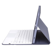 For Samsung Galaxy Tab S9 FE Candy Color TPU Round Keycap Touch Bluetooth Keyboard Leather Case(Purple)