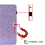 For Lenovo Tab P12 2023 / TB370FU Varnish Glitter Powder Smart Leather Tablet Case(Purple)