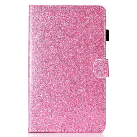 For Lenovo Tab P12 2023 / TB370FU Varnish Glitter Powder Smart Leather Tablet Case(Pink)