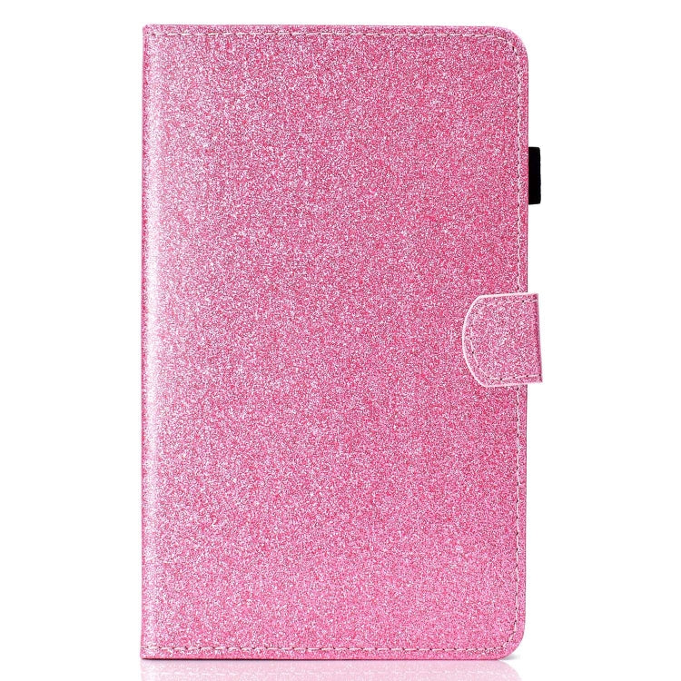 For Lenovo Tab P12 2023 / TB370FU Varnish Glitter Powder Smart Leather Tablet Case(Pink)