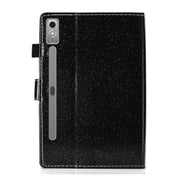 For Lenovo Tab P12 2023 / TB370FU Varnish Glitter Powder Smart Leather Tablet Case(Black)