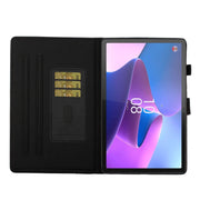 For Lenovo Tab P12 2023 / TB370FU Varnish Glitter Powder Smart Leather Tablet Case(Black)