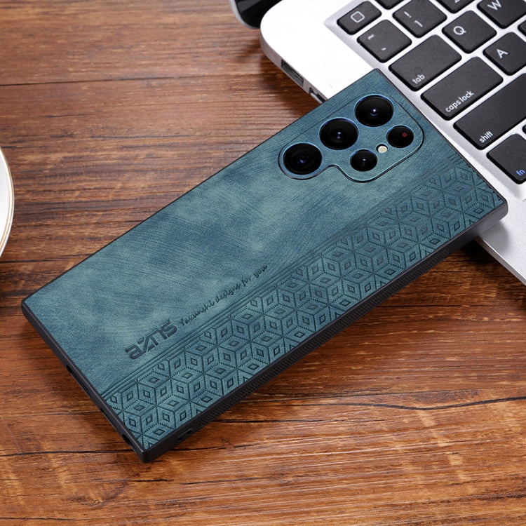 For Samsung Galaxy S24 Ultra 5G AZNS 3D Embossed Skin Feel Phone Case(Dark Green)