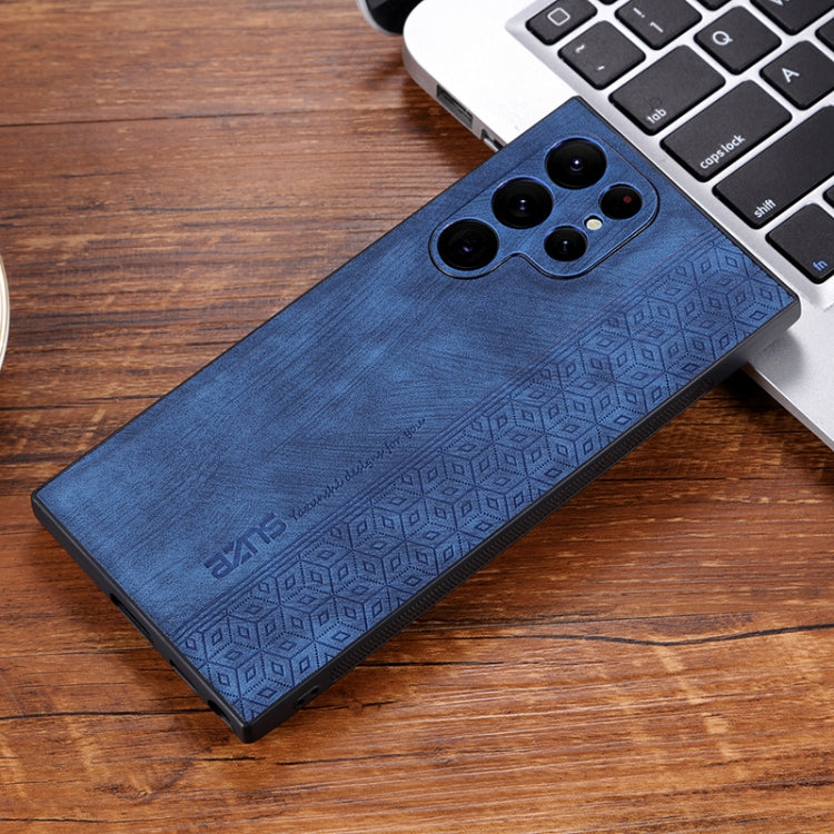 For Samsung Galaxy S24 Ultra 5G AZNS 3D Embossed Skin Feel Phone Case(Sapphire Blue)