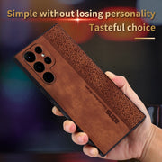 For Samsung Galaxy S24 Ultra 5G AZNS 3D Embossed Skin Feel Phone Case(Sapphire Blue)