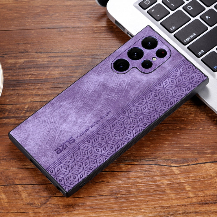For Samsung Galaxy S24 Ultra 5G AZNS 3D Embossed Skin Feel Phone Case(Purple)