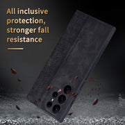For Samsung Galaxy S24 Ultra 5G AZNS 3D Embossed Skin Feel Phone Case(Brown)