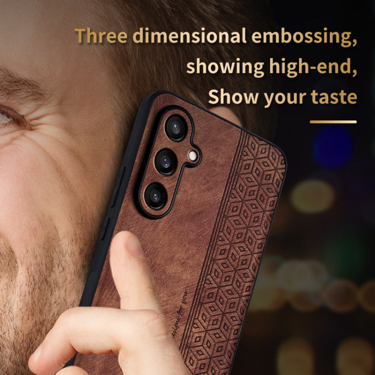 For Samsung Galaxy S24 5G AZNS 3D Embossed Skin Feel Phone Case(Black)