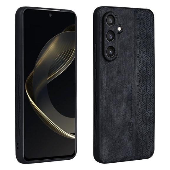 For Samsung Galaxy S24 5G AZNS 3D Embossed Skin Feel Phone Case(Black)