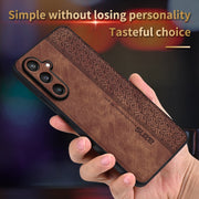 For Samsung Galaxy S24 5G AZNS 3D Embossed Skin Feel Phone Case(Brown)