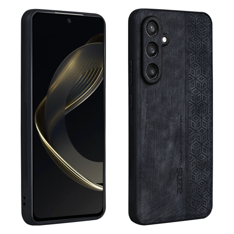 For Samsung Galaxy S24+ 5G AZNS 3D Embossed Skin Feel Phone Case(Black)