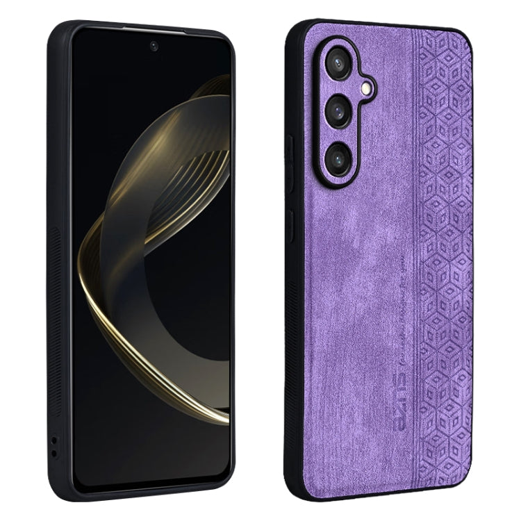 For Samsung Galaxy S24+ 5G AZNS 3D Embossed Skin Feel Phone Case(Purple)