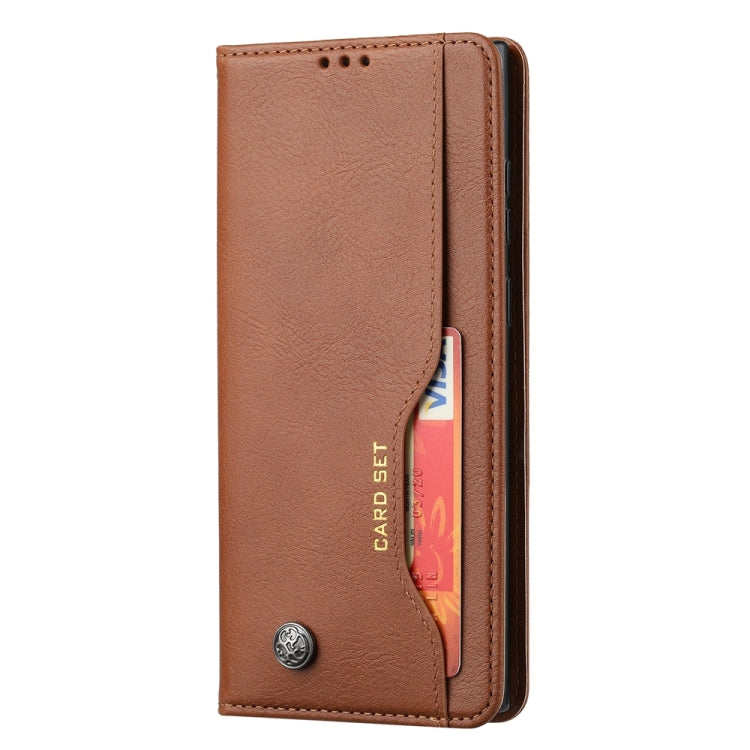 For Samsung Galaxy S25 Ultra 5G Knead Skin Texture Flip Leather Phone Case(Brown)