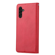 For Samsung Galaxy S25+ 5G Knead Skin Texture Flip Leather Phone Case(Red)