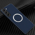 For Samsung Galaxy S25+ 5G Carbon Fiber Texture MagSafe Magnetic Phone Case(Blue) - Galaxy S25+ 5G Cases by PMC Jewellery | Online Shopping South Africa | PMC Jewellery | Buy Now Pay Later Mobicred