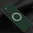 For Samsung Galaxy S25 5G Carbon Fiber Texture MagSafe Magnetic Phone Case(Green) - Galaxy S25 5G Cases by PMC Jewellery | Online Shopping South Africa | PMC Jewellery | Buy Now Pay Later Mobicred