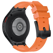 For Samsung Galaxy watch 4 / 5 / 6 AP Series Liquid Silicone Watch Band(Black Orange)