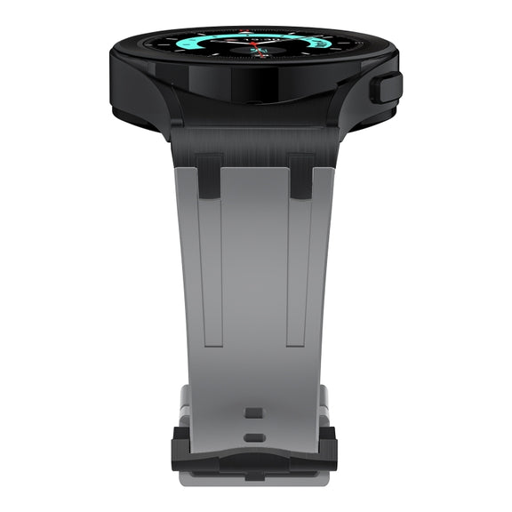 For Samsung Galaxy watch 4 / 5 / 6 AP Series Liquid Silicone Watch Band(Black Grey)