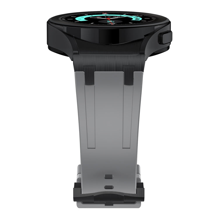 For Samsung Galaxy watch 4 / 5 / 6 AP Series Liquid Silicone Watch Band(Black Grey)