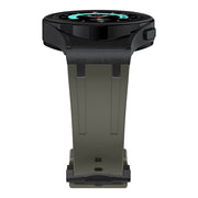 For Samsung Galaxy watch 4 / 5 / 6 AP Series Liquid Silicone Watch Band(Black Green)