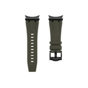 For Samsung Galaxy watch 4 / 5 / 6 AP Series Liquid Silicone Watch Band(Black Green)