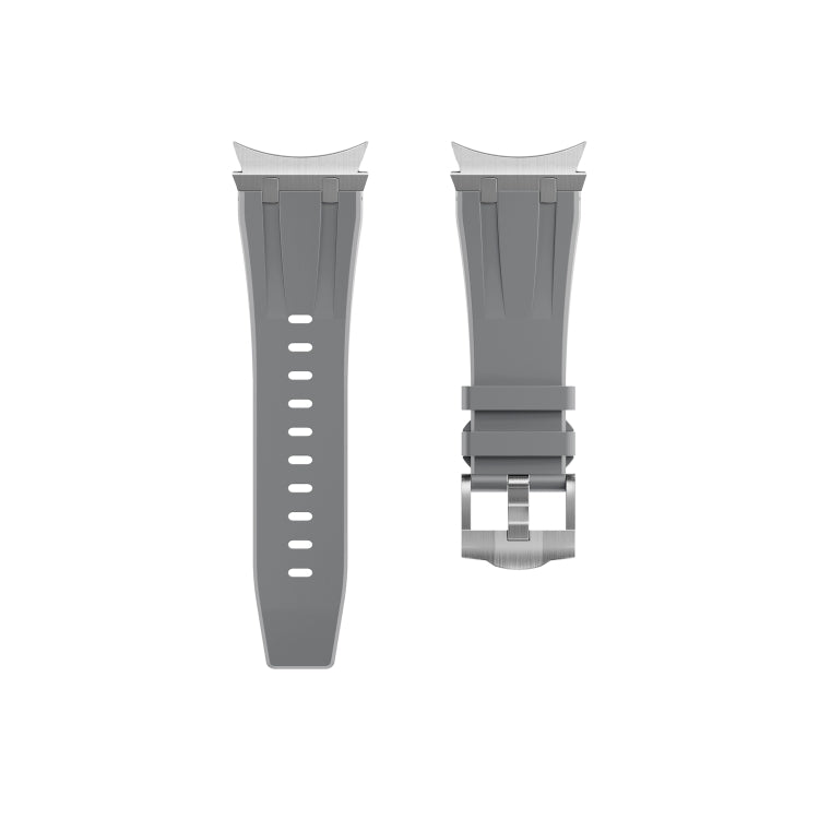 For Samsung Galaxy watch 4 / 5 / 6 AP Series Liquid Silicone Watch Band(Silver Grey)
