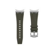 For Samsung Galaxy watch 4 / 5 / 6 AP Series Liquid Silicone Watch Band(Silver Green)