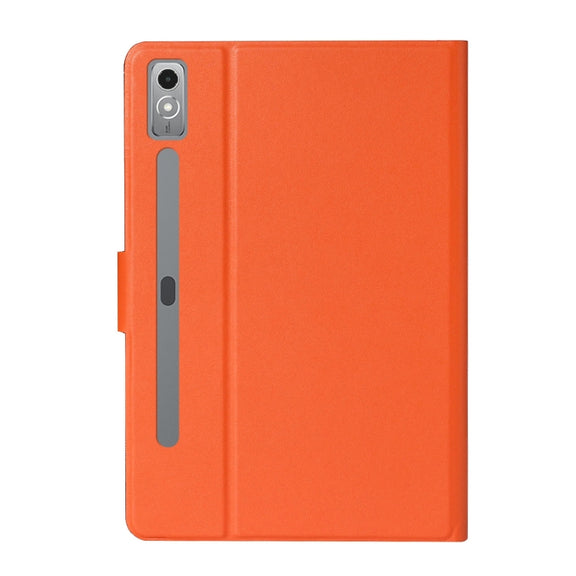For Lenovo Tab P12 2023 / TB370FU Pure Color Smart Leather Tablet Case(Orange)