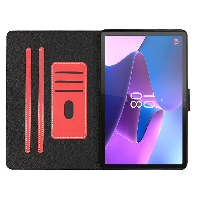 For Lenovo Tab P12 2023 / TB370FU Pure Color Smart Leather Tablet Case(Red)