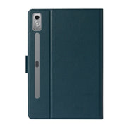 For Lenovo Tab P12 2023 / TB370FU Pure Color Smart Leather Tablet Case(Deep Green)