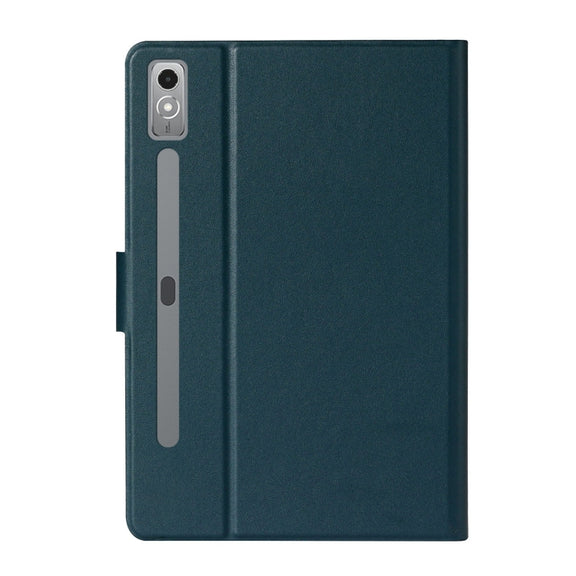 For Lenovo Tab P12 2023 / TB370FU Pure Color Smart Leather Tablet Case(Deep Green)