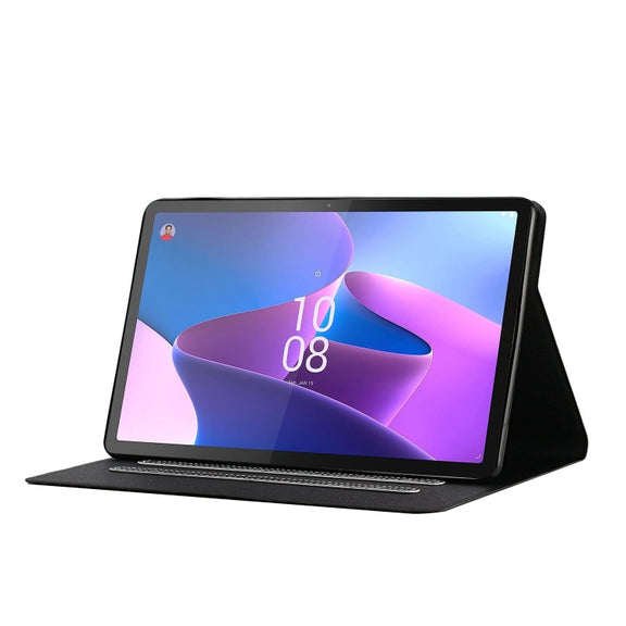 For Lenovo Tab P12 2023 / TB370FU Pure Color Smart Leather Tablet Case(Black)
