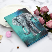 For Lenovo Tab P12 2023 / TB370FU Coloured Drawing Stitching Smart Leather Tablet Case(Elephant)