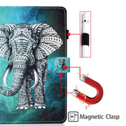 For Lenovo Tab P12 2023 / TB370FU Coloured Drawing Stitching Smart Leather Tablet Case(Elephant)