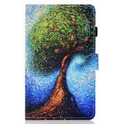 For Lenovo Tab P12 2023 / TB370FU Coloured Drawing Stitching Smart Leather Tablet Case(Abstract Tree)